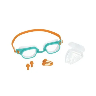 Bestway  aquanaut essential goggles set (contents:one pair of nose clips, one pair of ear plugs, and one pair of goggles,1 assorted colors) age 7+